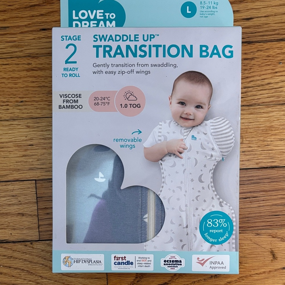 Love to Dream Swaddle Up Transition Bag - White and Blue Boats